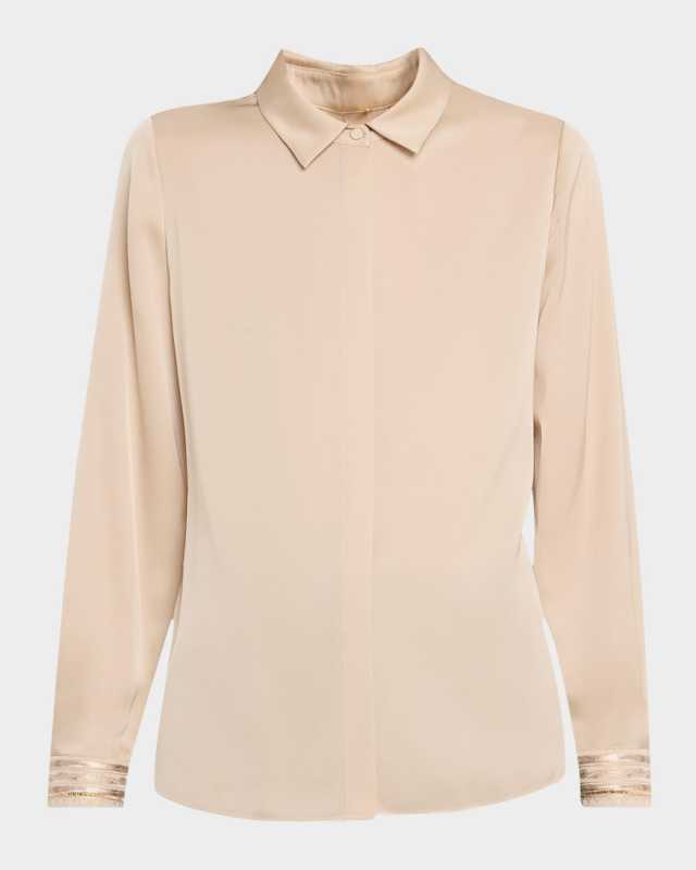 Devin Shimmer Embroidered Blous